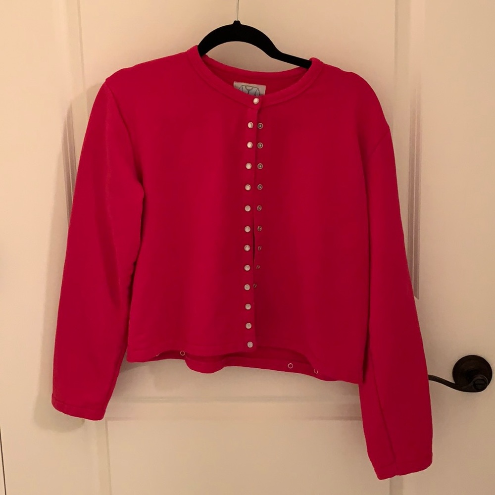 Like new Agnes b. Snap cardigan pink